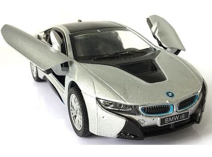 Kinsmart Auto BMW i8 - Stříbrná