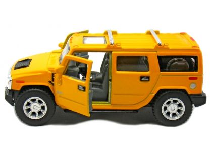 Kinsmart Auto Hummer H2 na zpětné natažení 12cm - Žlutá