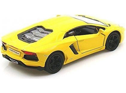 Kinsmart Auto Lamborghini na zpětné natažení 13 cm  Aventador žluté 1:36