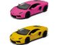 Kinsmart Auto Lamborghini na zpětné natažení 13 cm Aventador růžové 1:36 5