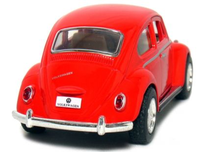Kinsmart Auto Volkswagen Beetle na zpětné natažení 13cm - Červená
