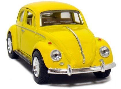 Kinsmart Auto Volkswagen Beetle na zpětné natažení 13cm - Žlutá