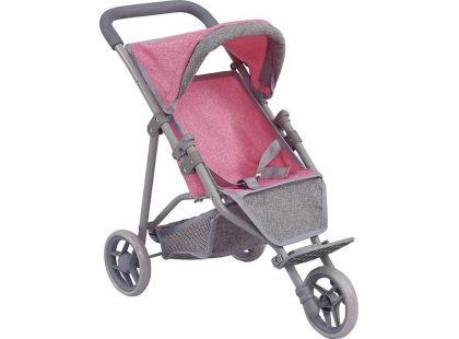 Kočárek trojkolka šedo růžová - Poškozený obal