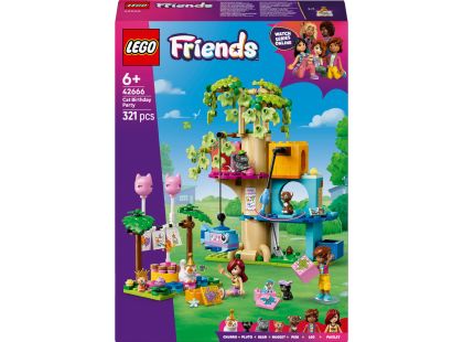 LEGO® Friends 42666 Kočičí narozeninová oslava a dům na stromě