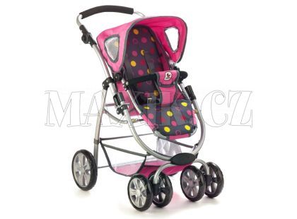 Kočárek pro panenku Bellina 2v1 - funny pink