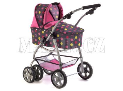 Kočárek pro panenku Bellina 2v1 - funny pink