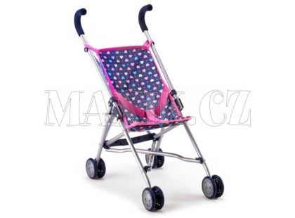 Kočárek pro panenky Mini Buggy Roma - Little Hearts Pink