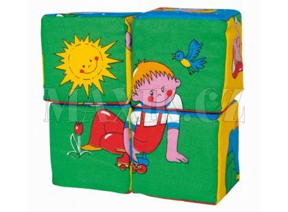 Kostky na hraní látkové - roční období - 4kusy