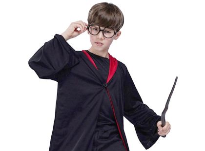 Kostým Čaroděj černo-červený 130-140 cm