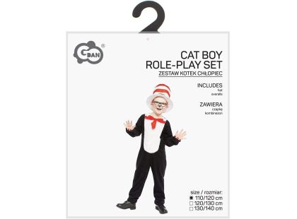 Kostým Černý kocour klučičí 130-140 cm