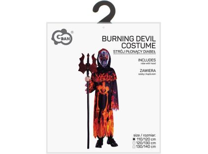 Kostým Ďábel s kapucí klučičí 110-120 cm