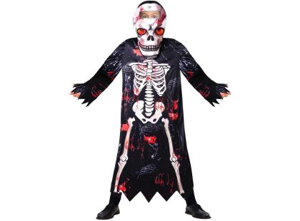 Kostým Kostlivec s maskou klučičí 130-140 cm