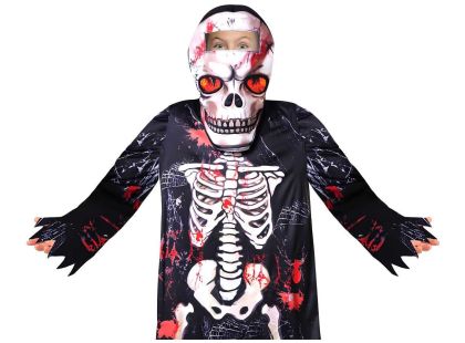 Kostým Kostlivec s maskou klučičí 130-140 cm