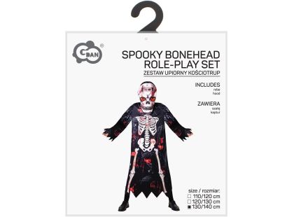 Kostým Kostlivec s maskou klučičí 130-140 cm