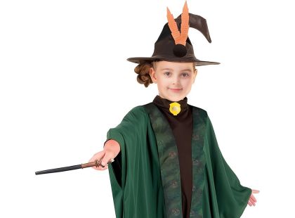Kostým Kouzelník-Kouzelnice zelený 130-140 cm