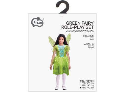 Kostým Zelená víla 130-140 cm