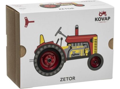 Kovap Traktor Zetor červený kovové disky