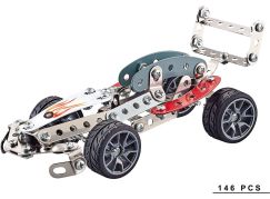 Kovová stavebnice 146 ks - Závodní auto