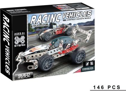Kovová stavebnice 146 ks - Závodní auto