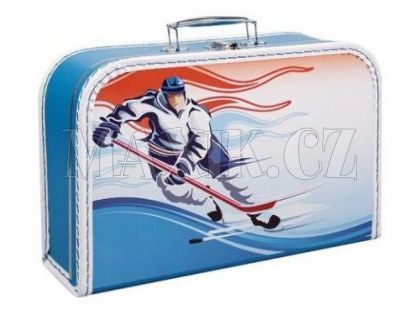 Kufřík hokejista, modrý 35 cm