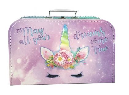 Kufřík Jednorožec růžovo-fialový 35 cm