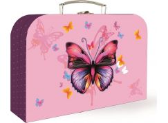 Kufřík lamino 34 cm Motýl Růžový