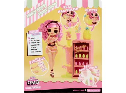 L.O.L. Surprise! OMG Nehtové studio s panenkou - Pinky Pops Fruit Shop - Poškozený obal