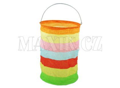 Lampion krčený dekor-čajová svíčka 15cm
