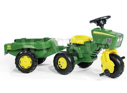Šlapací tříkoka J. Deere Trac s přívěsem a zvukem