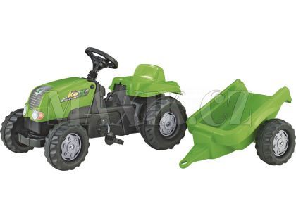 Šlapací traktor Rolly Kid s vlečkou - zelený