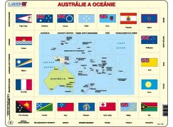 Larsen Puzzle Mapa Austrálie a Oceánie