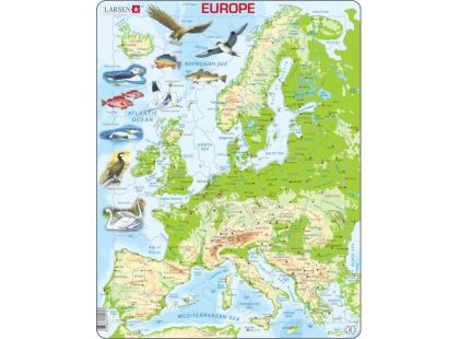 Larsen Puzzle Mapa Evropy geografická