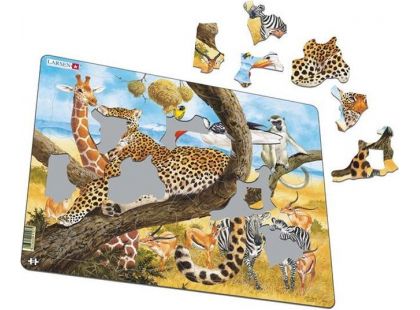 Larsen Puzzle Zvířata v Africe - Leopard