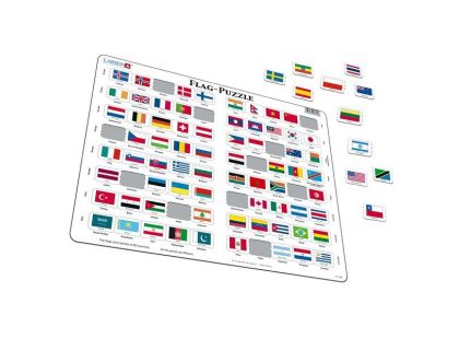Larsen Výukové puzzle Vlajky světa