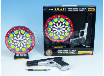 Laserová pistole 23cm s terčem 18cm