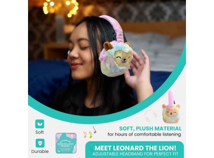 Lazerbuilt Squishmallows Plush Bluetooth Headphones - Leonard