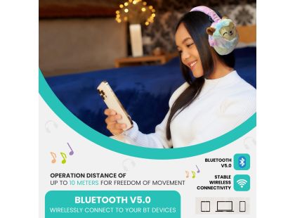 Lazerbuilt Squishmallows Plush Bluetooth Headphones - Leonard