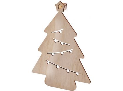 LED nástěnná dekorace vánoční stromek, 24 x LED, 2 x AA