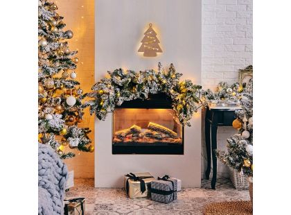 LED nástěnná dekorace vánoční stromek, 24 x LED, 2 x AA