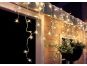 LED vánoční závěs, rampouchy, 120 LED, 3 m x 0,7m, přívod 6m, venkovní, teplé bílé světlo 3
