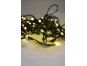 LED venkovní vánoční řetěz, 100 LED, 10 m, 3 m přívod, 8 funkcí, IP44, 3 x AA, teplá bílá 3