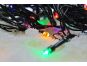 LED venkovní vánoční řetěz, 50 LED, 5 m, přívod 5 m, 8 funkcí, časovač, IP44, vícebarevný 2