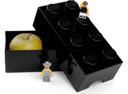 LEGO Box na svačinu 10x20x7,5cm Černá