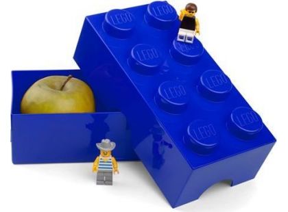 LEGO Box na svačinu 10x20x7,5cm Modrá