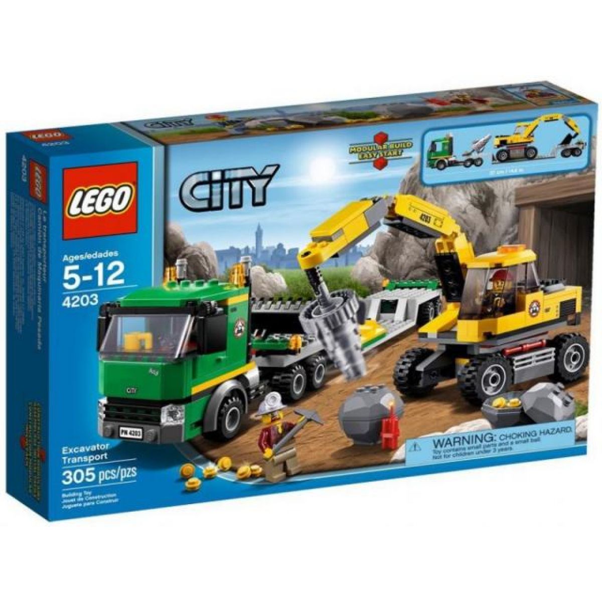 LEGO City 4203 Přeprava rypadla