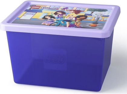 LEGO Friends úložný box L transparentní fialová