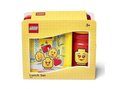 LEGO Iconic Girl svačinový set láhev a box žlutá a červená