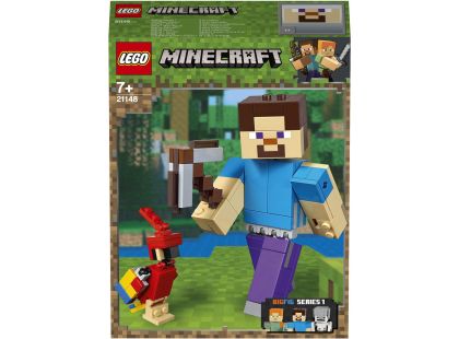 LEGO Minecraft 21148 velká figurka: Steve s papouškem