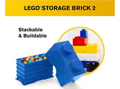LEGO® Úložný box 12,5 x 25 x 18 cm Modrý