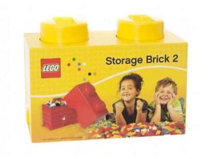 LEGO® Úložný box 12,5 x 25 x 18 cm Žlutý